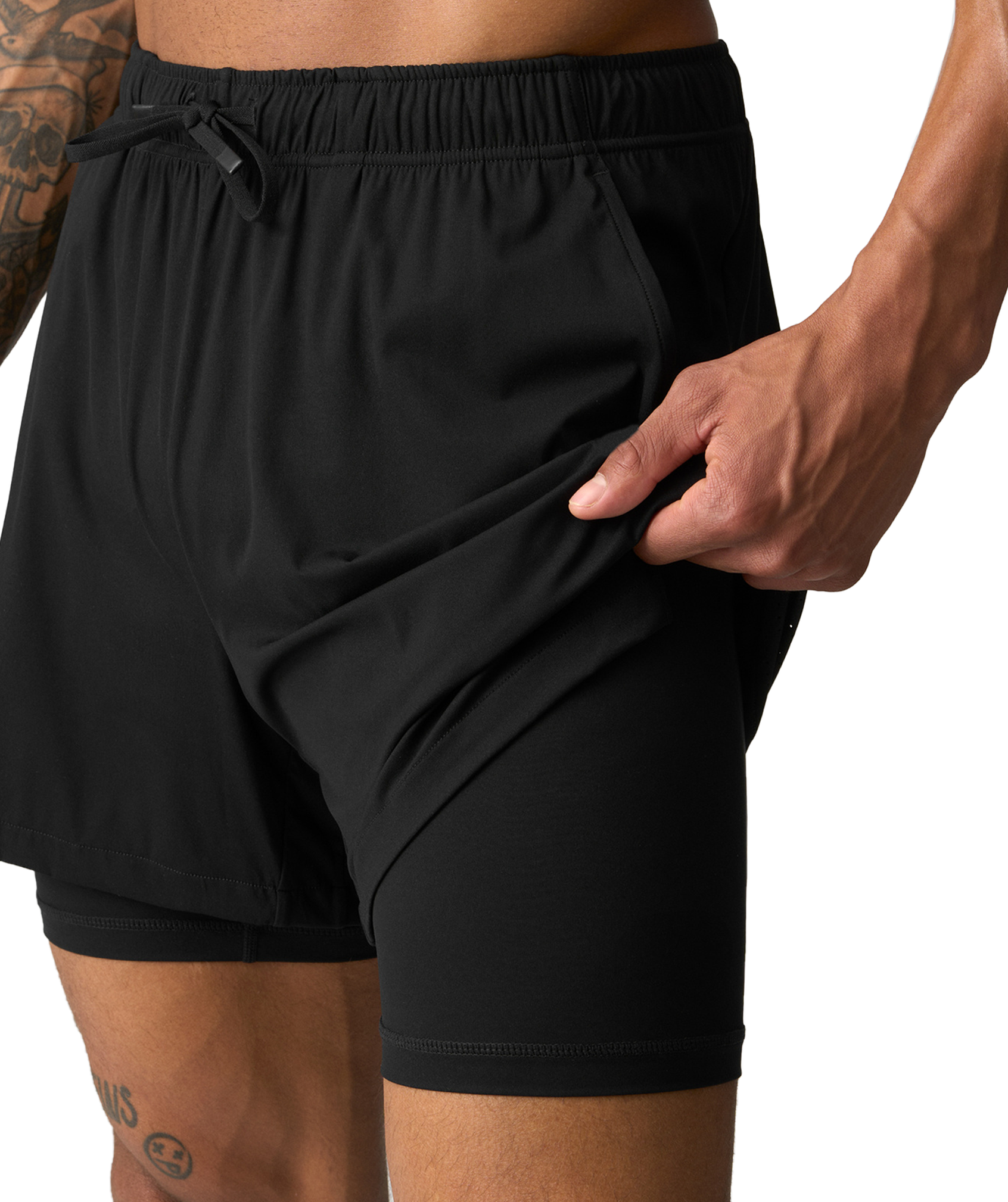 2-in-1 Shorts Black