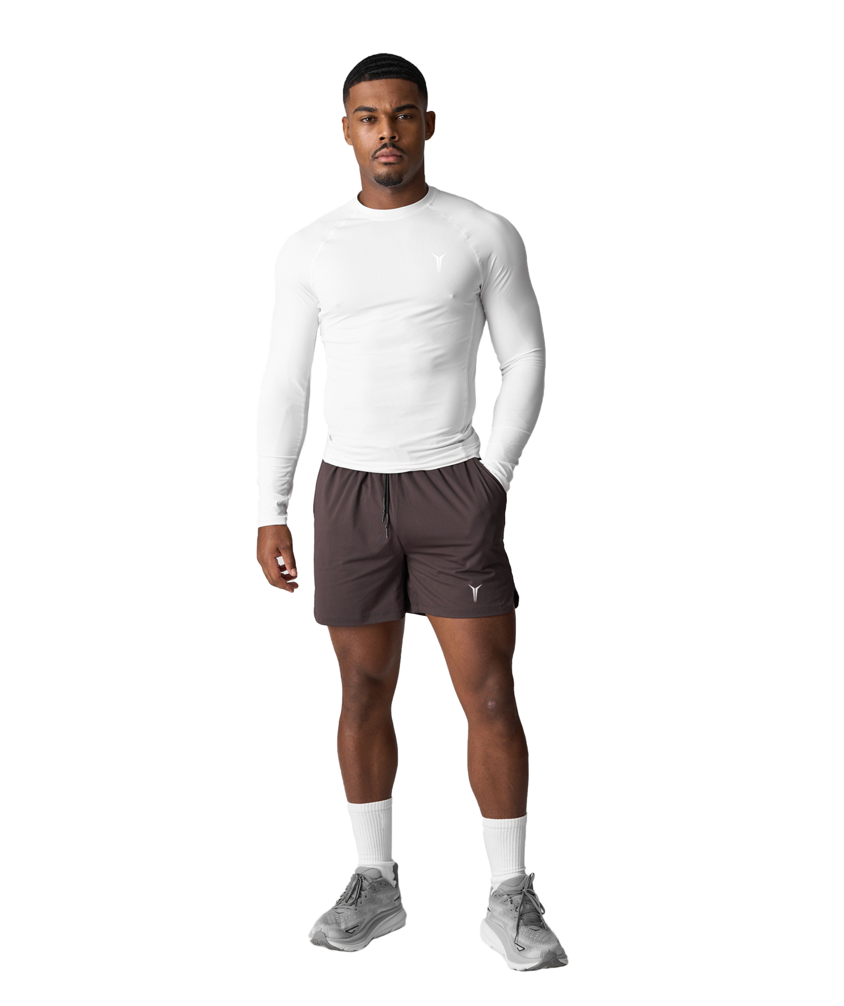 Alph Muscle Fit Long Sleeve White T-Shirt