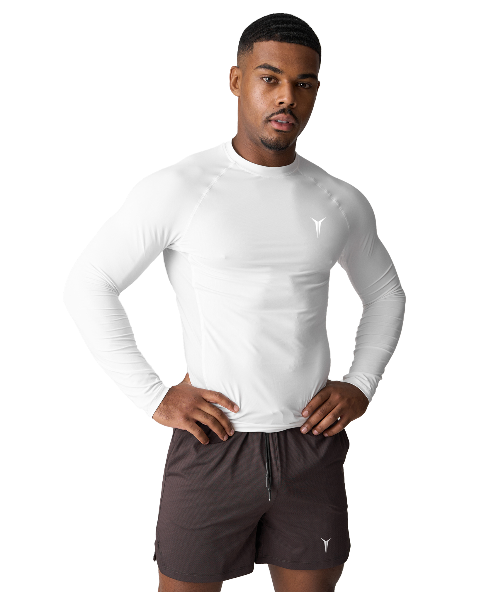 Alph Muscle Fit Long Sleeve White T-Shirt