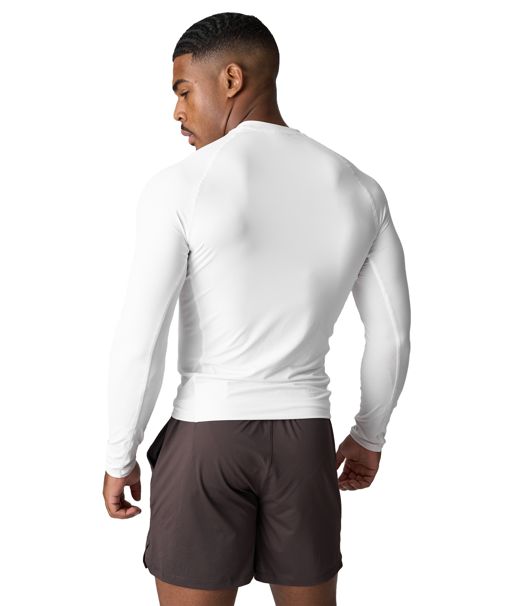 Alph Muscle Fit Long Sleeve White T-Shirt