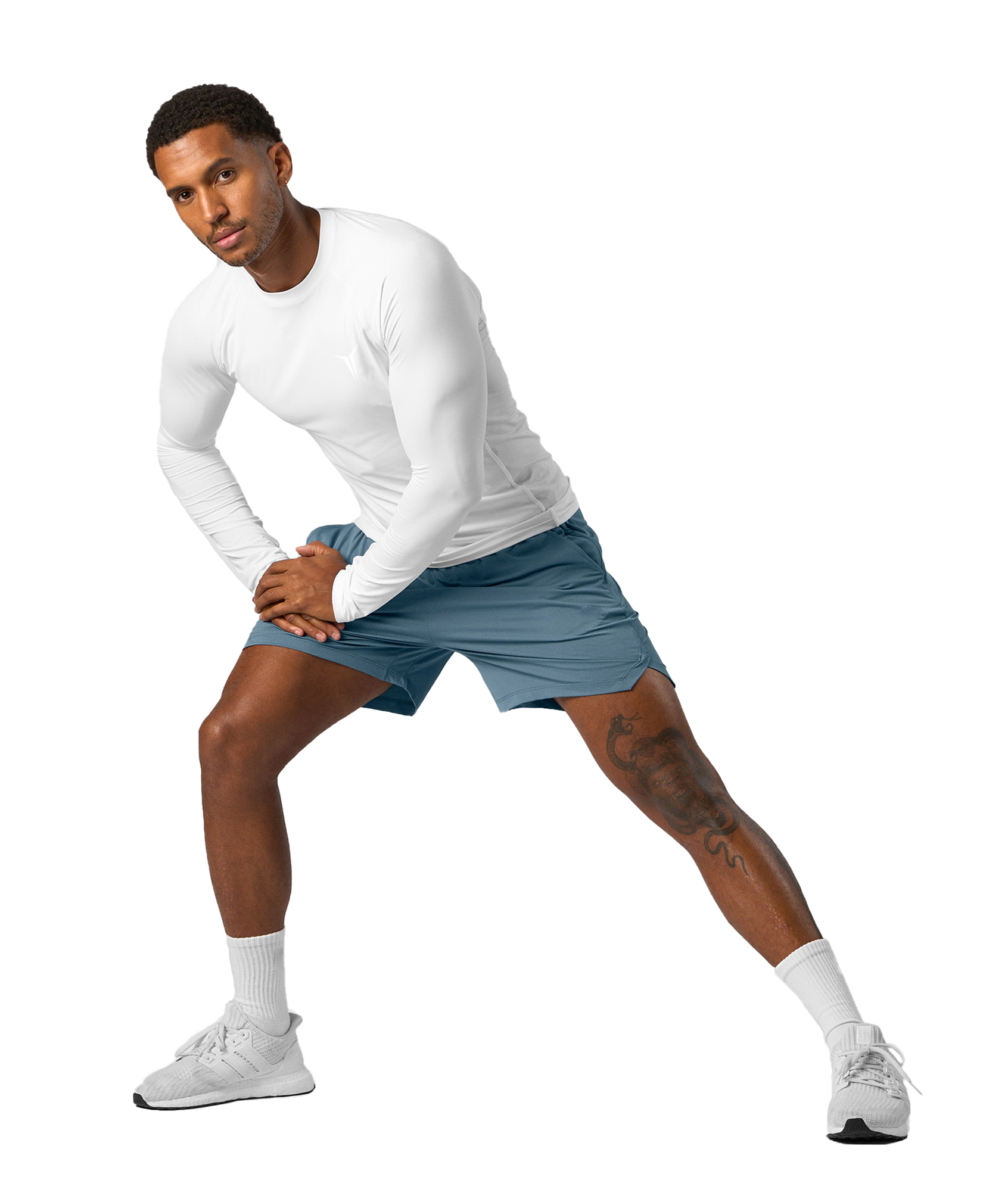 Alph Muscle Fit Long Sleeve White T-Shirt