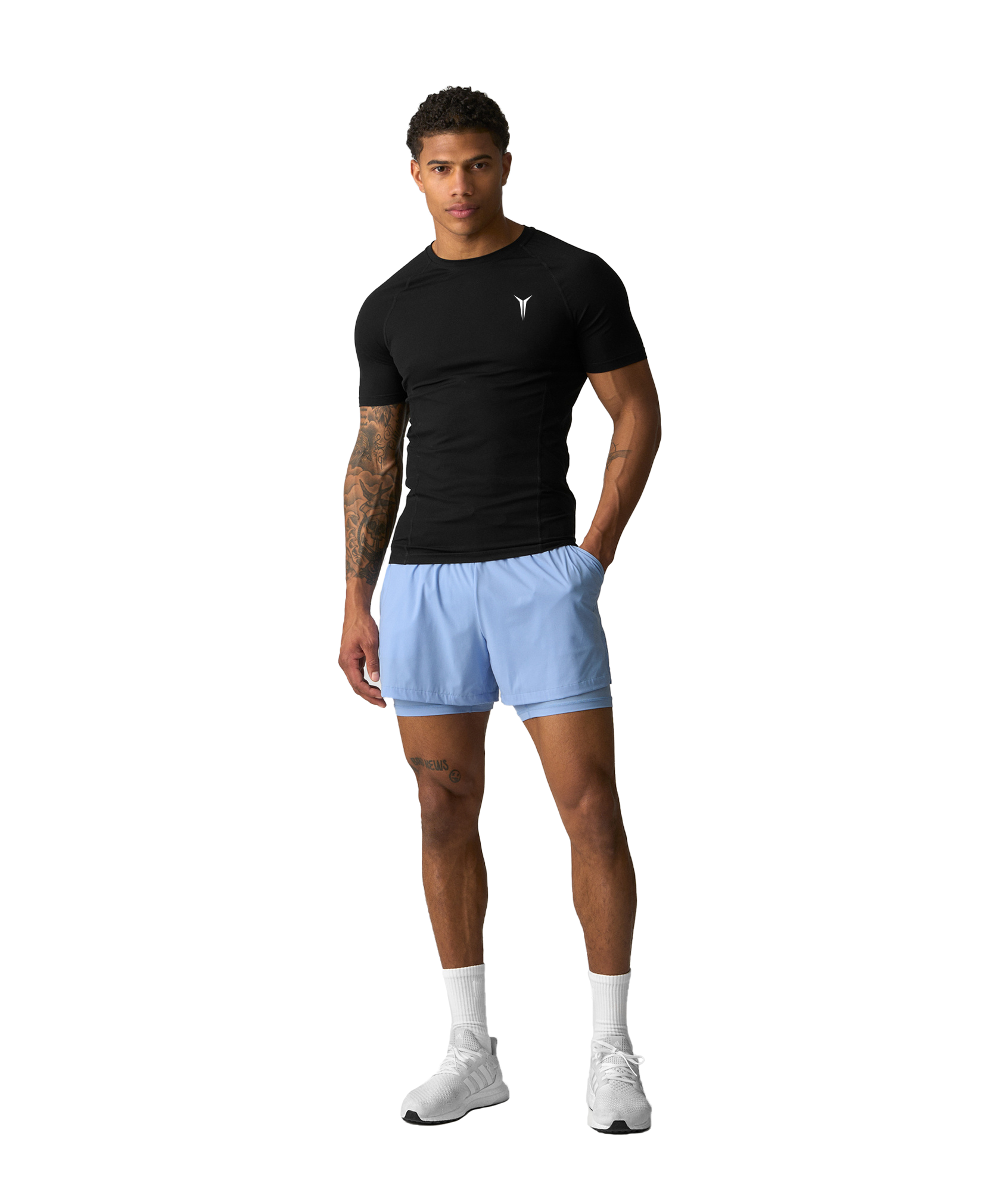 Muscle Fit Half Sleeve Black T-Shirt
