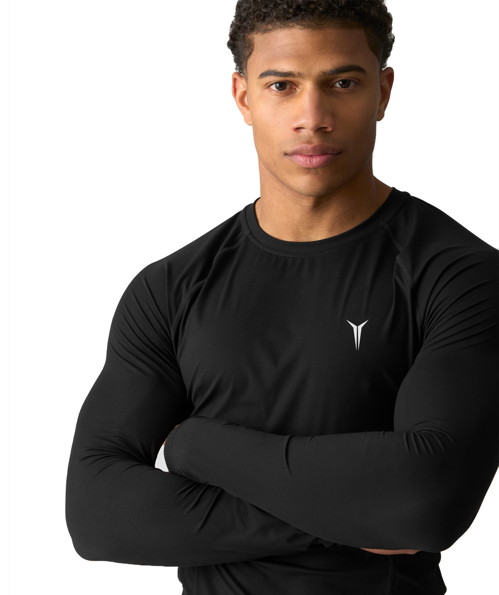 Muscle Fit Long Sleeve Black T-Shirt